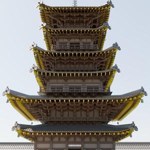 日本の寺「三重塔」3D JapaneseTemple/ThreeStoryPagoda24.12 缩略图 2