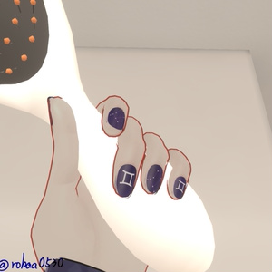 【VRChat 】-リルモワLiloumois用-ネイルと簡単なメイク Nail And Makeup - Robaa - BOOTH