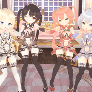 白VER追加 Sクリスマスメイド VRM+衣装(カスタムアイテム / xwear)【商用利用・改変OK】
