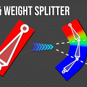 自動でボーンとウェイトを分割するアドオン（Bone & Weight Splitter）
