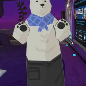 [VRChat] しろくまカフェ しろくまくん ローポリアバター - Lowpoly Shirokuma-Kun avatar by Polar Bear's Cafe