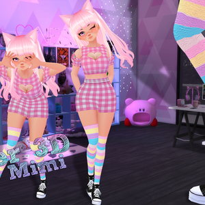 Model Animated 3D VTuber Neko: Adorable Expressions Kawaii  | VRM |