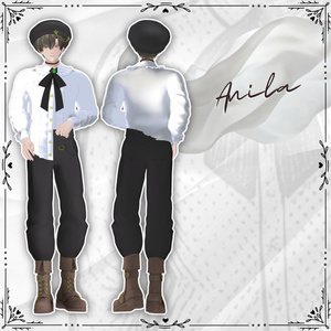 【5アバター対応】Noblesse Blanche 白フリル貴族風衣装セット 缩略图 2