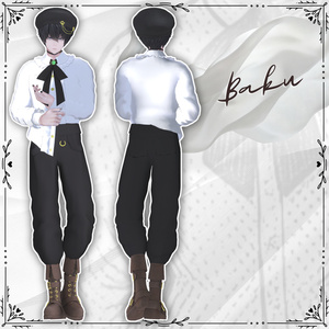 【5アバター対応】Noblesse Blanche 白フリル貴族風衣装セット 缩略图 4