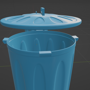 【3D小道具】日本伝統ポリゴミ箱