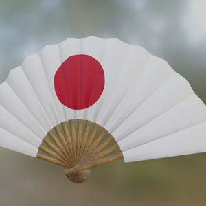 【3D小道具】ニッポン扇子(ローポリ　シェイプキーで開閉)