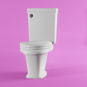 【3D小道具】洋式便器(低ポリ)
