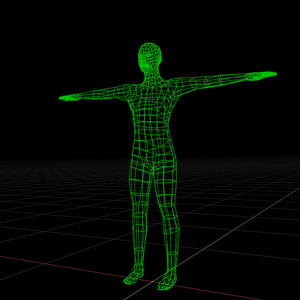 【3Dモデル】ワイヤーフレームマン