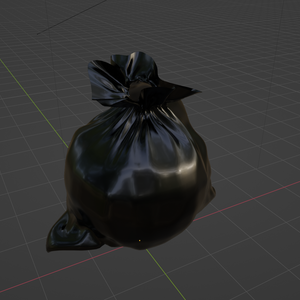 【3D小道具】ゴミ袋　開閉シェイプ付