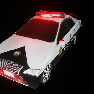 【3D小道具】パトカー(ローポリ)