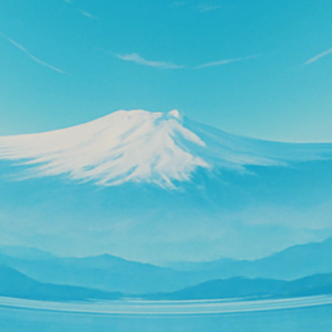 【3D環境・ワールド】富士山の見える湖アニメ背景調Skyboxマテリアル