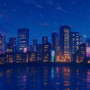 【3Dワールド・環境】アニメ背景調東京都会風のSkyboxマテリアル unityパッケージ