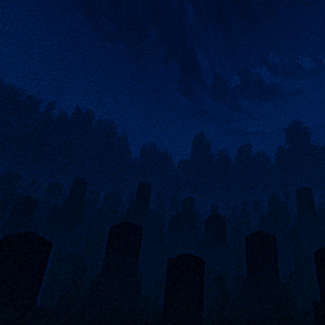 【3Dワールド・環境】墓地の夜Skyboxマテリアル