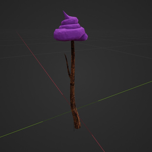 【3D小道具】ソフトクリーム棒(ローポリ)