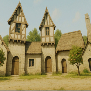 【3D環境・ワールド】ファンタジー世界の村　Skyboxマテリアル unityパッケージ