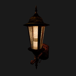 【3D小道具】レトロ街灯(ローポリ)