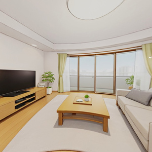 【セット不要！パノラマ】マンション部屋　HDRI、SKYBOXなど