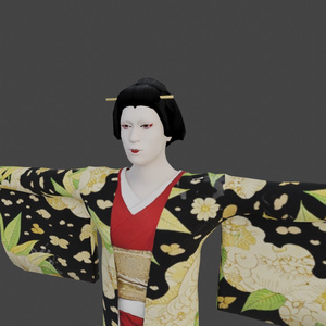 【3Dキャラクター】歌舞伎の女形