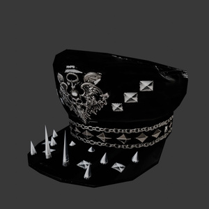 【3D小道具】ダークハロウキャップ(ローポリ)
