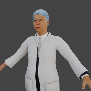 【3Dキャラクター】白衣のおじさん