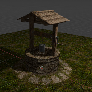【3Dモデル】井戸｜ローポリ・地面付き｜Blender / FBX / Unity / VRChat 缩略图 2