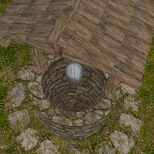 【3Dモデル】井戸｜ローポリ・地面付き｜Blender / FBX / Unity / VRChat 缩略图 3