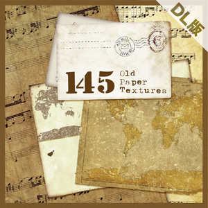 古い紙の素材集2-1／Old Paper Textures and Graphics 2-1  [Download版]