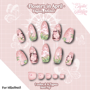 【Compatible with MDollnail】Flower's in April 【Nail Texture】