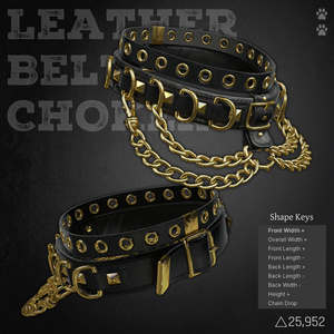 【無料】3Dモデル『Leather Belt Choker/レザーベルトチョーカー』VRChat想定 缩略图 3
