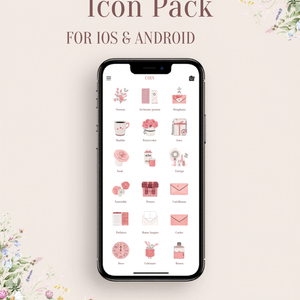 Blush Bloom Watercolor Icon Pack