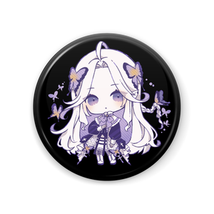 ꒰ঌ ♱ ໒꒱【胡羽ラルア/SDイラスト蝶々沢山ver.背景黒】缶ミラー