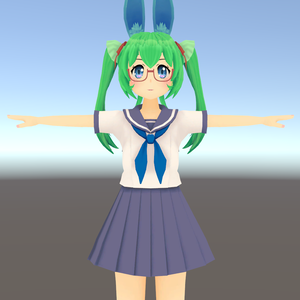 VRChat,cluster想定アバター「牧瀬留くあ・v24プロトタイプ」