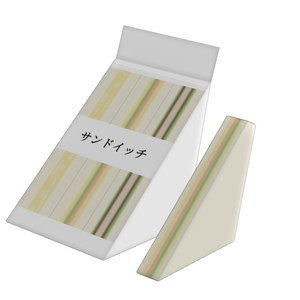 【3Dモデル】サンドイッチ　ローポリ