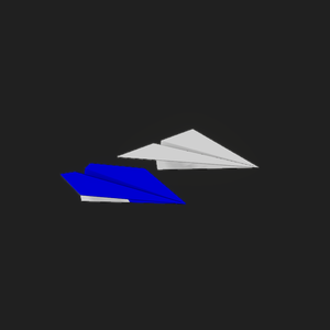 【3Dモデル】紙飛行機　二種類