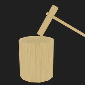 【3Dモデル】杵 臼 二種類