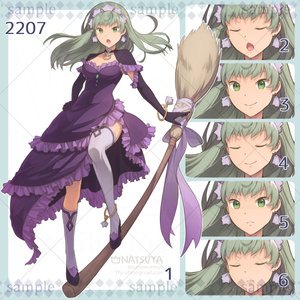 【立ち絵】2207【表情6種】イメージ：女性、ファンタジー、魔女、魔法使い