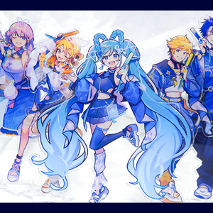 ホロ加工缶バッジD＜asteroid：巡音ルカ＞ - Rella Artworks / 不安定+