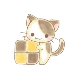 四角い クッキー ねこ