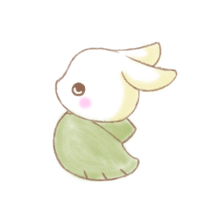 緑のポンチョ うさぎ
