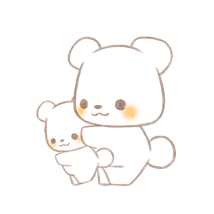 親子な白熊さん。