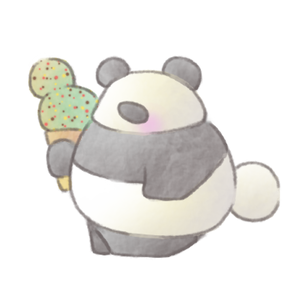 アイスとパンダさん。