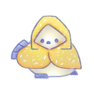 レインポンチョなシマちゃん。