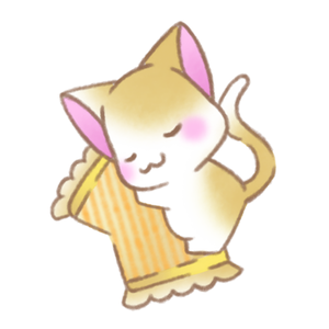 枕と猫さん。