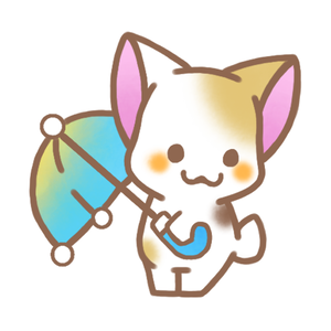 傘と猫さん。