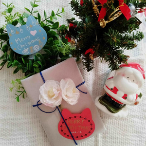 メッセージカード【猫 シルエット】 40枚　バレンタン　プチギフト クリスマス　