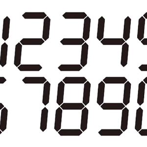 7セグメントのフォント