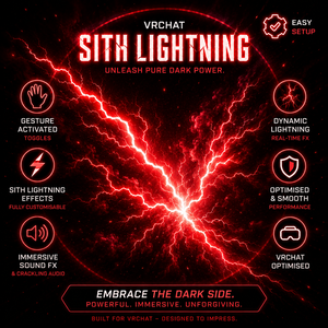 VRChat Sith Lightning! [Gesture Support + Dynamic SFX] // VRChat Sith Lightning【ジェスチャー対応 + ダイナミックSE！】