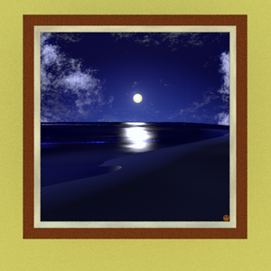 【3DCG絵画】月の指先(無料)