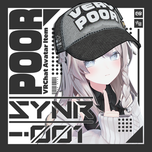 「SYNR-001：POOR」サイバーパンク・ストリートキャップ 【多アバター対応調整シェイプキー搭載】