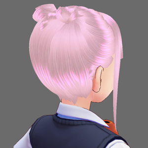 [VROID] Hair PRESET Double small buns and inner braid
